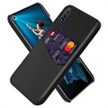 Husă Cu Slot Card Huawei Nova 5T, Honor 20/20S - KSQ - Negru