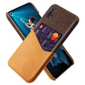 Husă Cu Slot Card Huawei Nova 5T, Honor 20/20S - KSQ - Cafeniu