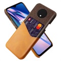 Husă Cu Slot De Card OnePlus 7T - KSQ - Cafeniu