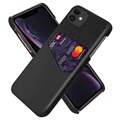 Husă Cu Slot De Card iPhone 11 - KSQ - Negru
