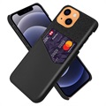 Husă cu Buzunar Card iPhone 13 - KSQ - Negru