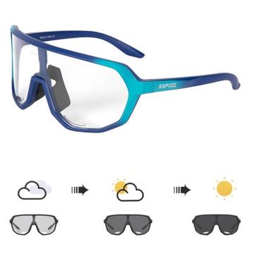 KV FlexRide Ochelari de ciclism fotocromici cu lentile transparente - albastru