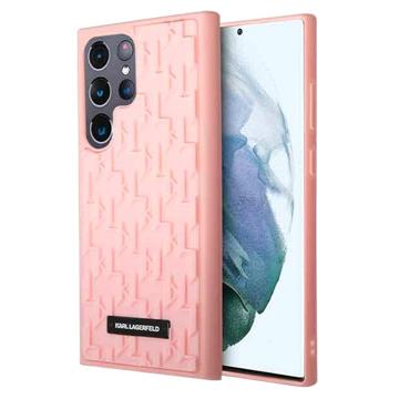 Husă Hibrid Samsung Galaxy S23 Ultra 5G - Karl Lagerfeld 3D Monogram - Roz