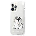 Husă TPU iPhone 14 Pro - Karl Lagerfeld Clar - Choupette Mânca