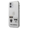 Husă iPhone 12 mini - Karl Lagerfeld Clar - Karl & Choupette