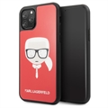 Husă iPhone 11 Pro - Karl Lagerfeld Double Layers Glitter - (Ambalaj Deschis - Excelent) - Roșu