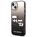 Husă iPhone 14 - Karl Lagerfeld Gradient Karl & Choupette - Negru
