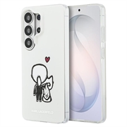 Samsung Galaxy S26 Ultra Karl Lagerfeld IML Karl&Choupette Husă magnetică cu logo pe spate - Transparent