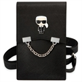 Geantă de Umăr Smartphone - Karl Lagerfeld Ikonik Chain - Negru