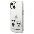 Husă iPhone 14 - Karl Lagerfeld Ikonik Karl & Choupette - Transparent