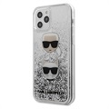 Husă iPhone 12/12 Pro - Karl Lagerfeld Ikonik Liquid Glitter - Transparen