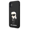 Husă Silicon iPhone 11 - Karl Lagerfeld Ikonik - Negru