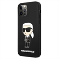 Husă Silicon iPhone 12/12 Pro - Karl Lagerfeld - Negru