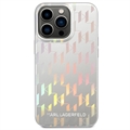 Husă iPhone 14 Pro Max - Karl Lagerfeld Iridescent Monogram - Argintiu