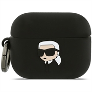 Husă Silicon AirPods Pro 3 - Karl Lagerfeld Karl Head 3D - Negru