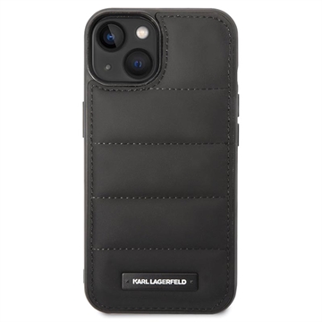 Husă iPhone 14 Plus - Karl Lagerfeld Quilted Puffy Metal Logo - Negru