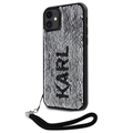Husa iPhone 11 - Karl Lagerfeld Reversible Sequins - Negru / Argintiu