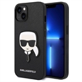 Husă iPhone 14 - Karl Lagerfeld Saffiano Karl's Head - Negru