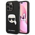 Husă iPhone 14 Pro Max - Karl Lagerfeld Saffiano Karl's Head - Negru