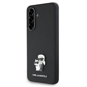 Husă Samsung Galaxy A36 Karl Lagerfeld Saffiano Metal Karl and Choupette - negru