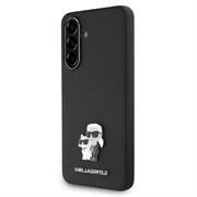 Husă Samsung Galaxy A56 Karl Lagerfeld Saffiano Metal Karl and Choupette - negru