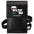 Geantă de Umăr Smartphone - Karl Lagerfeld Karl & Choupette - Negru