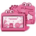 Tabletă Android pentru copii cu WiFi, husă de protecție – 7" – Dino roz