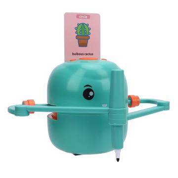 Mașină de desenat Kids Art Learning Robot cu 100 de cărți de activități - verde
