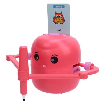 Mașină de desen robot pentru învățarea artei pentru copii cu 100 de cărți de activitate - Roz Intens