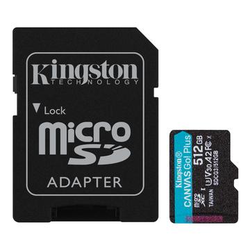 Kingston Canvas Go! Plus microSDXC Card de memorie cu adaptor SDCG3/512GB
