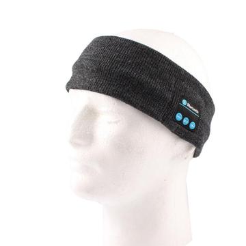 Bentiță Bluetooth tricotată pentru sport, apeluri hands-free - Gri închis