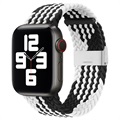 Curea Tricotată Apple Watch Series Ultra 2/Ultra/9/8/SE (2022)/7/SE/6/5/4/3/2/1 - 49mm/45mm/44mm/42mm - Negru / Alb