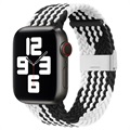 Curea Tricotată Apple Watch Series Ultra 2/Ultra/10/9/8/SE (2022)/7/SE/6/5/4/3/2/1 - 49mm/46mm/45mm/44mm/42mm - Negru / Alb