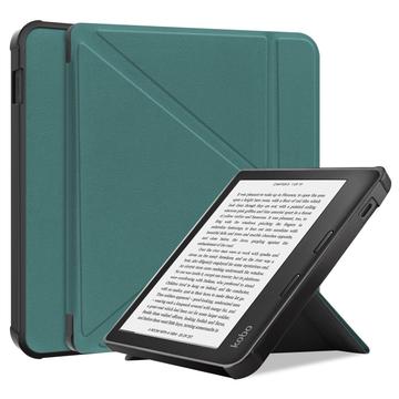 Husă Folio Kobo Libra 2 - Origami Stand - Verde