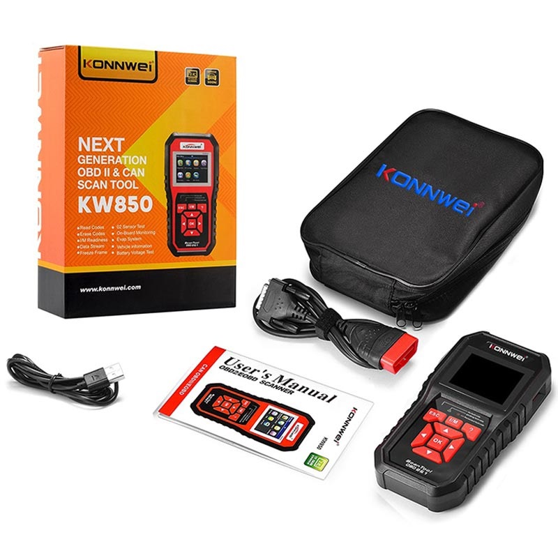 Aparat Diagnoză / Tester Auto Konnwei KW850 OBD2/EOBD cu Display LCD