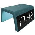 Ceas Cu Alarmă Cu Încărcător Wireless Rapid Și Lampă Veghe Ksix 2 - 10W - Verde