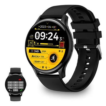 Ksix Core AMOLED Smartwatch cu moduri sport/sănătate - negru