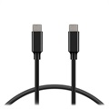 Cablu Încărcare Rapidă Ksix Double USB-C 100W - 1m - Negru