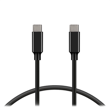 Cablu Încărcare Rapidă Ksix Double USB-C 100W - 1m - Negru