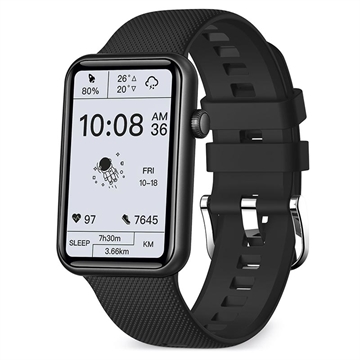 Ksix Tube Smartwatch cu monitorizare a ritmului cardiac - Negru