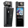 Cameră de acțiune L17 4K cu ecran tactil de 1.69", card de 64GB și cititor de carduri - Negru