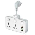 LDNIO SC2413 - Prelungitor de 20W cu 2 prize de curent alternativ, 4 porturi USB și încărcare rapidă PD
