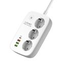 Priza inteligentă cu WiFi LDNIO SEW3452 - Încărcare rapidă PD de 30W, 3 prize de tip UE, 4 porturi USB și control de la distanță prin aplicație
