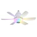 LEC017R Ventilator de tavan RGB cu 3 viteze, reglabil, cu difuzor Bluetooth