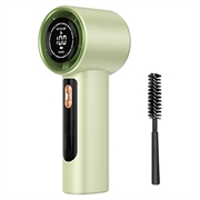 Ventilator portabil cu afișaj LED, 100 de trepte de viteză și încărcare prin port Type-C - 3000mAh - verde
