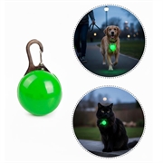 Colier luminos LED pentru animale de companie - lumină de siguranță anti-pierdere pentru câini și pisici - verde