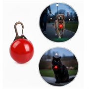 Colier luminos LED pentru animale de companie - lumină de siguranță anti-pierdut pentru câini și pisici - roșu
