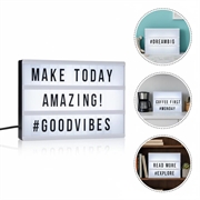 Tablă luminoasă cu LED-uri cu litere - 96 de litere/simboluri