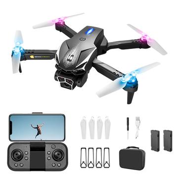 LU600 Drone RC pliabile pentru evitarea obstacolelor cu lumină rece - negru
