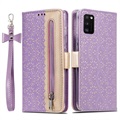 Husă Portofel Samsung Galaxy A41 Lace Pattern - Violet